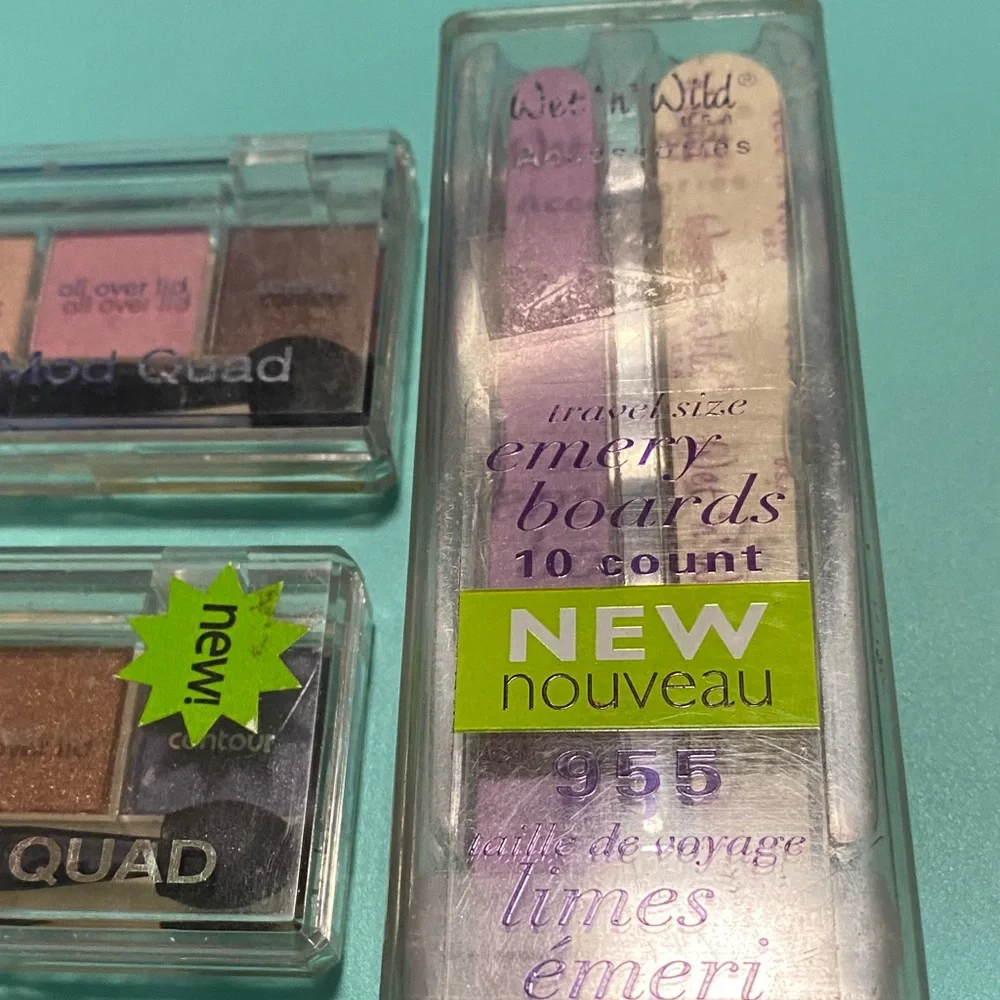 NYC Mod Quad Eyeshadow Trio - Browns, Blue, & Champagne Shades New!
